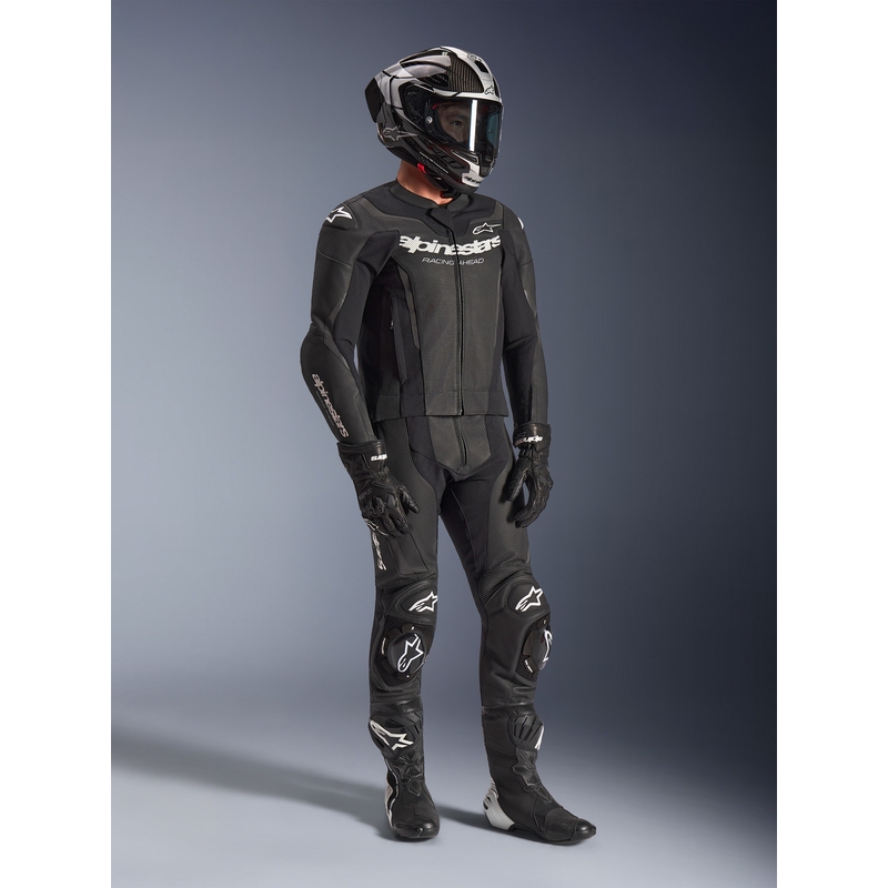 Alpinestars GP Force V2 kaksiosainen nahkapuku musta-valkoinen