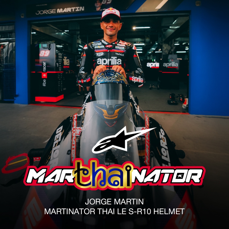 Kokokasvoinen moottoripyöräkypärä Alpinestars Supertech R10 Marthanator rajoitettu erä JORGE MARTIN sininen helmi kulta punainen