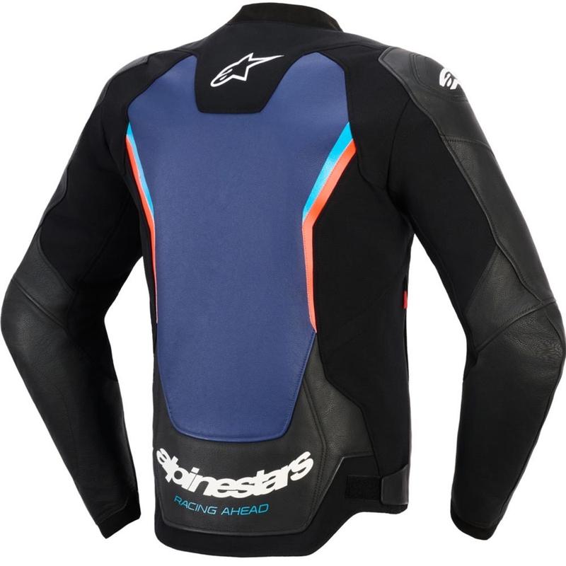 Alpinestars GP Force V2 nahkatakki musta-sini-fluo-punainen