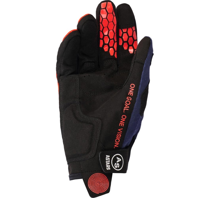 Alpinestars PRO-DURA sini-oranssi-valkoiset motocrossikäsineet