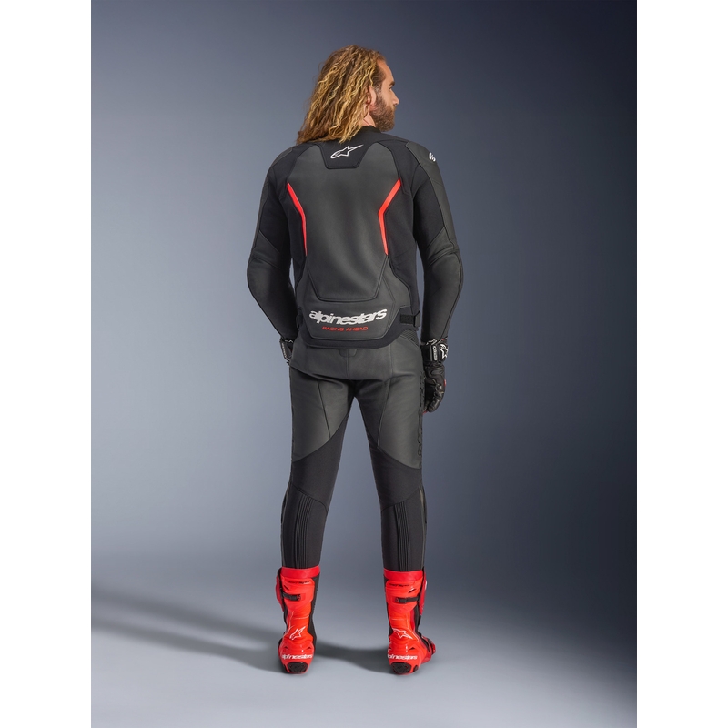 Alpinestars GP Force V2 nahkatakki musta-neonpuna-valkoinen