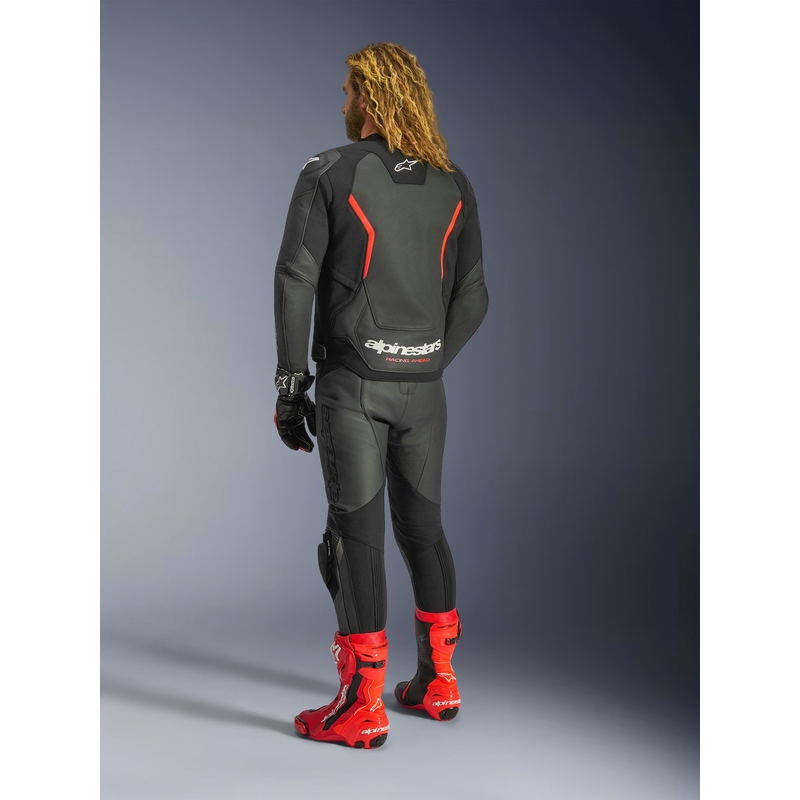 Alpinestars GP Force V2 nahkatakki musta-neonpuna-valkoinen