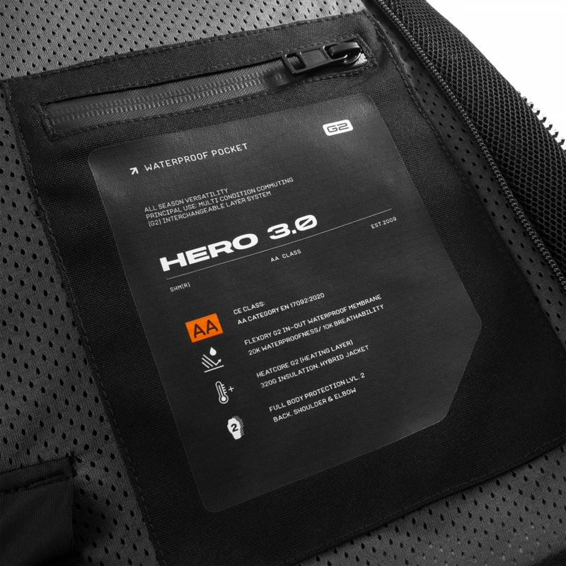 Shima Hero 3.0 moottoripyörätakki musta