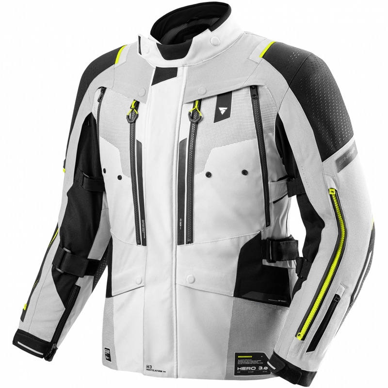 Shima Hero 3.0 moottoripyörätakki harmaa-fluo keltainen