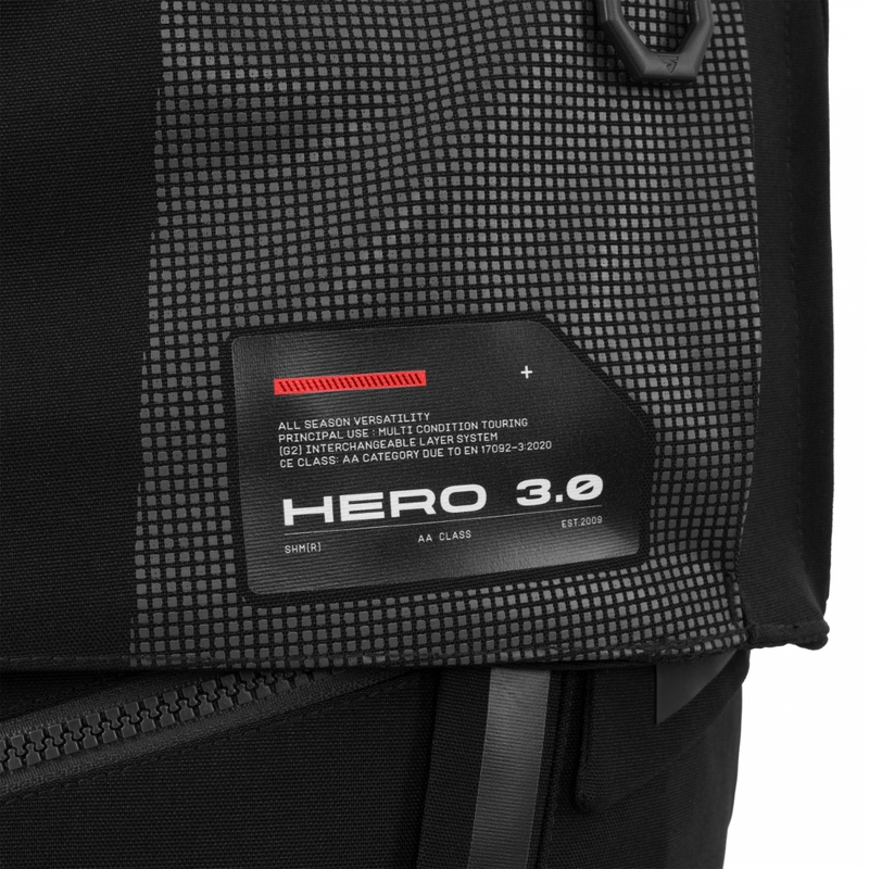 Shima Hero 3.0 moottoripyörätakki harmaanpunainen