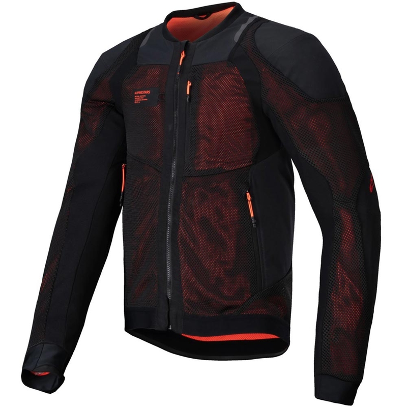 Alpinestars TROOP-AIR PRO musta-fluo-punainen moottoripyörätakki