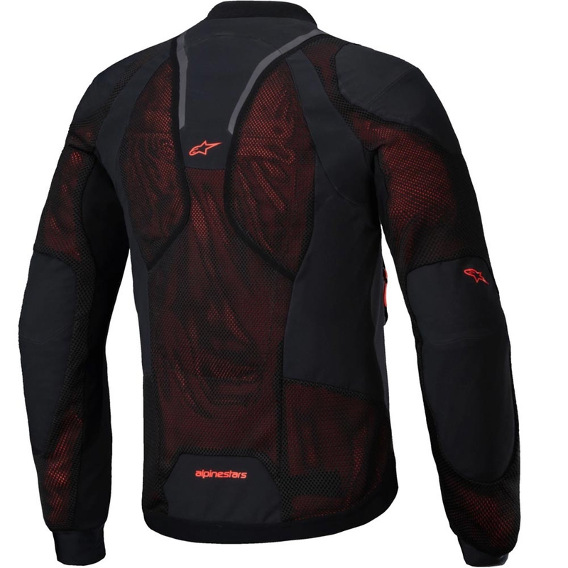 Alpinestars TROOP-AIR PRO musta-fluo-punainen moottoripyörätakki