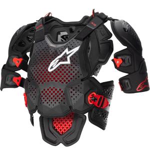 Alpinestars A-10 2 vartalonsuoja musta-antrasiitti-punainen