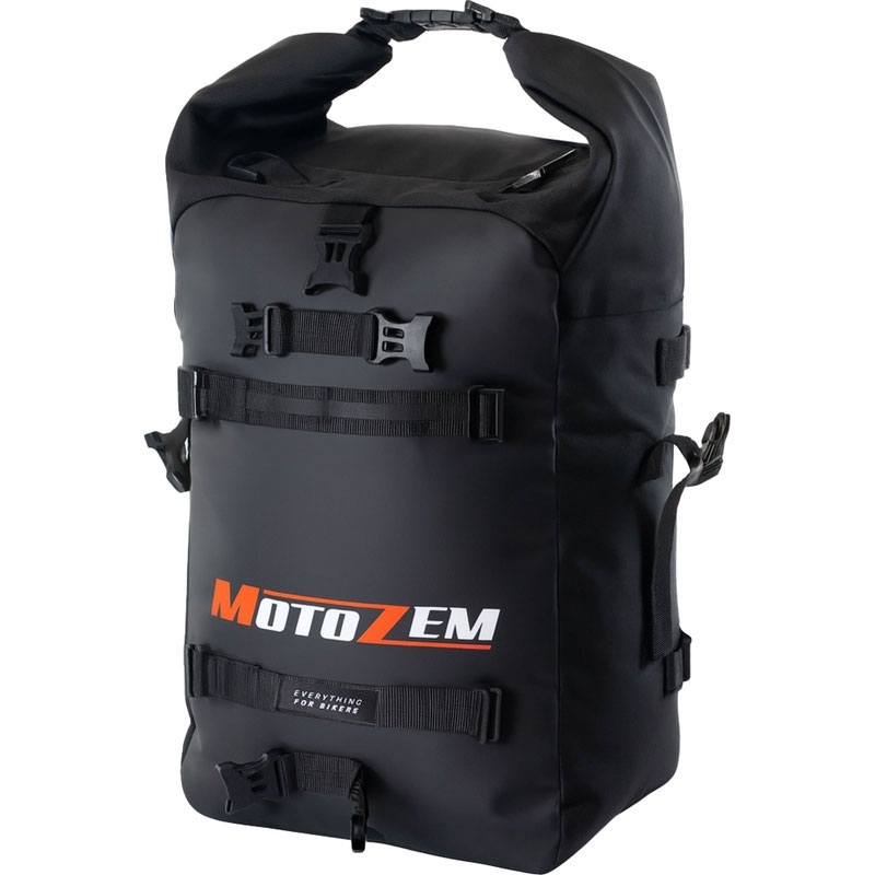 Vedenpitävä moottoripyörälaukku MotoZem DryBag musta 27,5 l