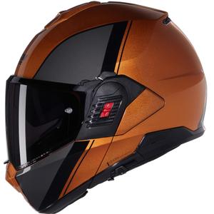 Nolan N120-1 Verniciatura Speciale N-COM 343 avattava moottoripyöräkypärä, kiiltävä okranmusta