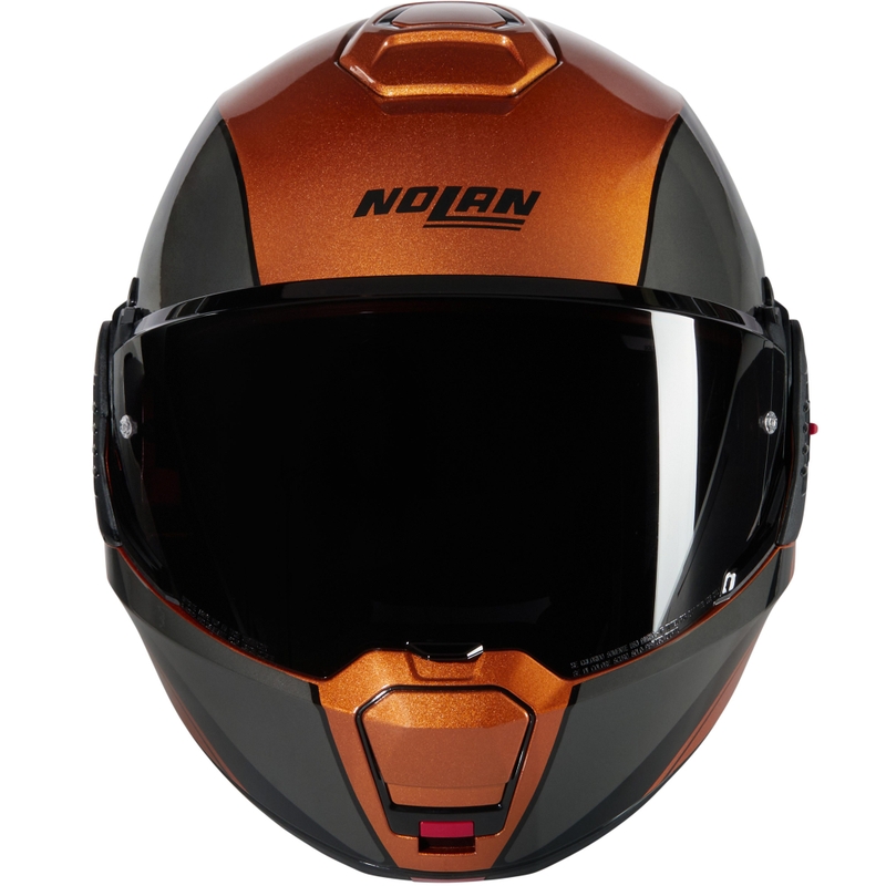 Nolan N120-1 Verniciatura Speciale N-COM 343 avattava moottoripyöräkypärä, kiiltävä okranmusta