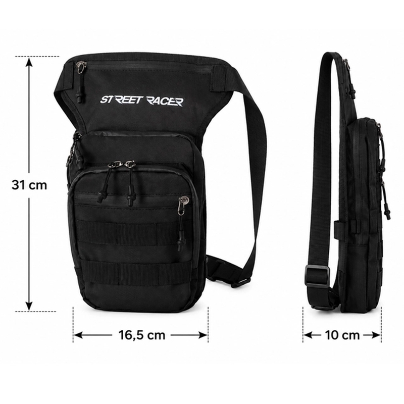 Street Racer Embrace -reisilaukku musta 5 l
