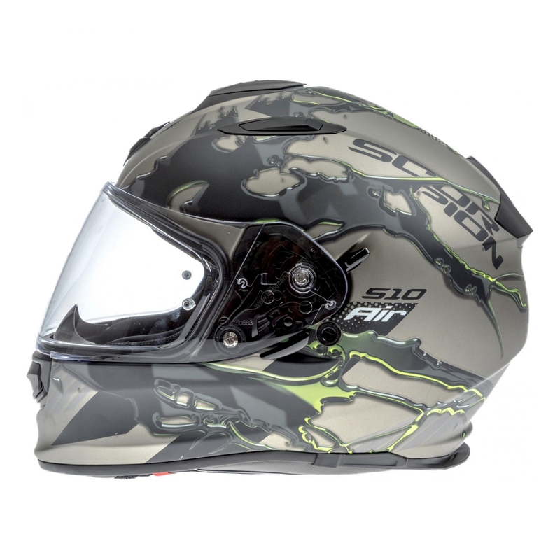 Integrální přilba Scorpion EXO-510 Air Likid titanovo-fluo žlutá výprodej