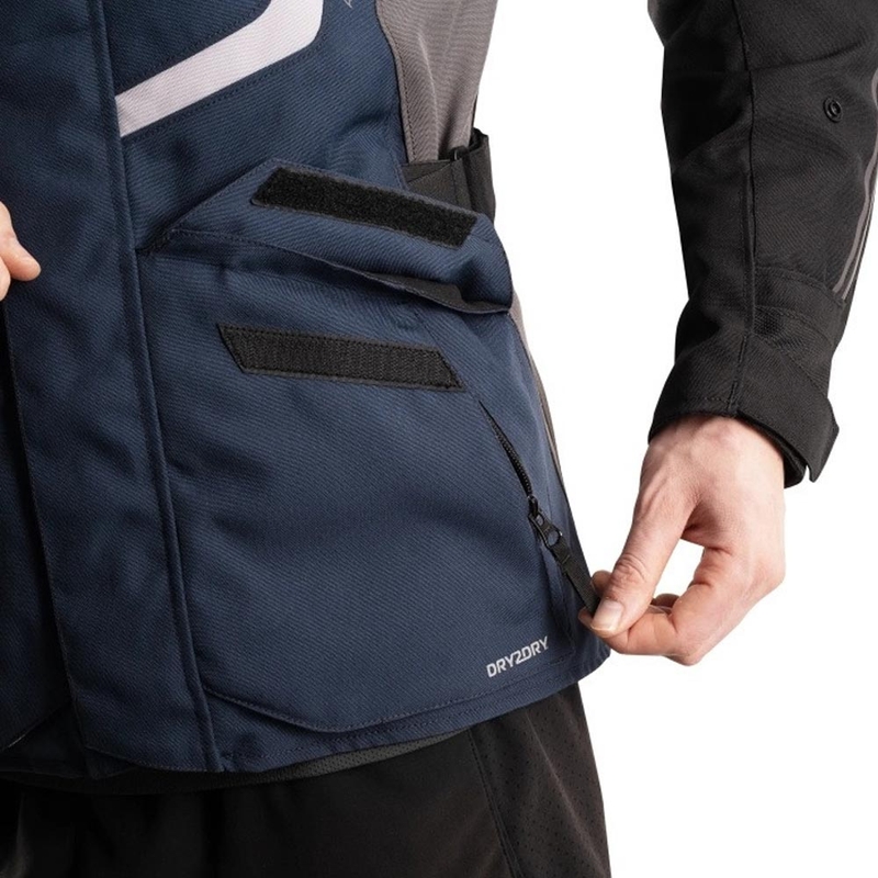 Oxford Montreal 5.0 moottoripyörätakki sini-musta-harmaa