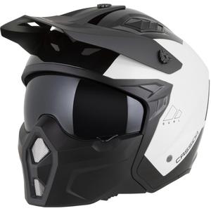 Modulaarinen moottoripyöräkypärä Cassida Cross Country Dual valkoinen-musta