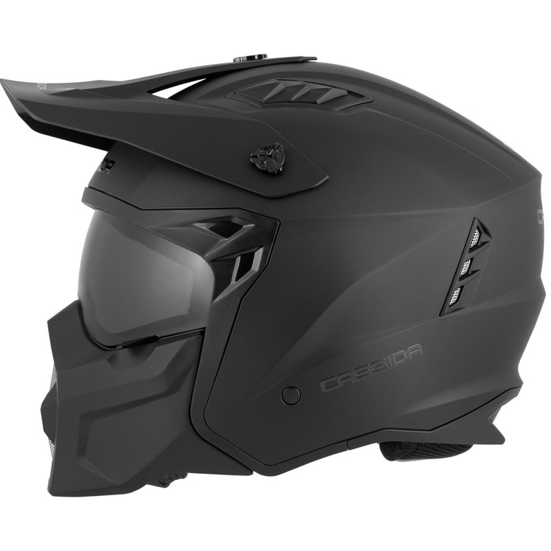 Modulaarinen moottoripyöräkypärä Cassida Cross Country Dual mattamusta