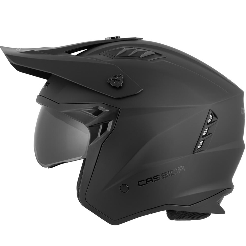 Modulaarinen moottoripyöräkypärä Cassida Cross Country Dual mattamusta