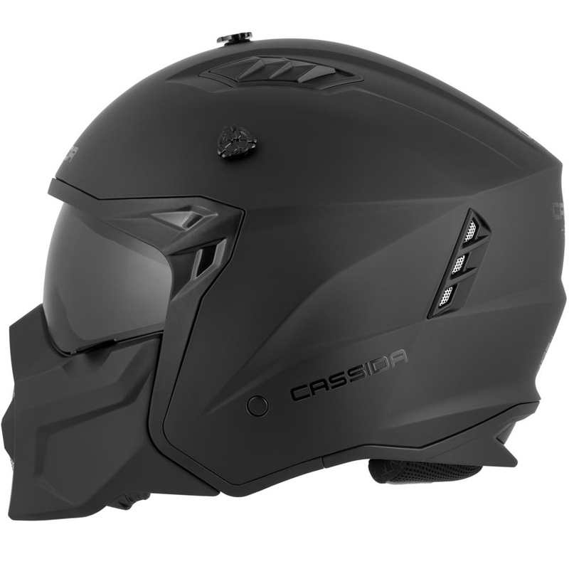 Modulaarinen moottoripyöräkypärä Cassida Cross Country Dual mattamusta