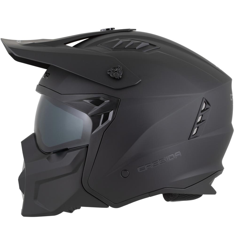 Modulaarinen moottoripyöräkypärä Cassida Cross Country Dual mattamusta