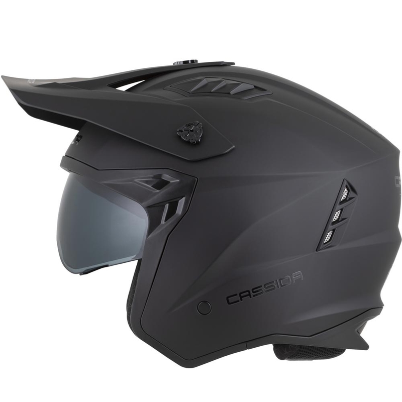 Modulaarinen moottoripyöräkypärä Cassida Cross Country Dual mattamusta
