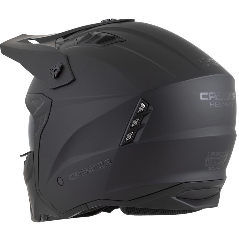 Modulaarinen moottoripyöräkypärä Cassida Cross Country Dual mattamusta