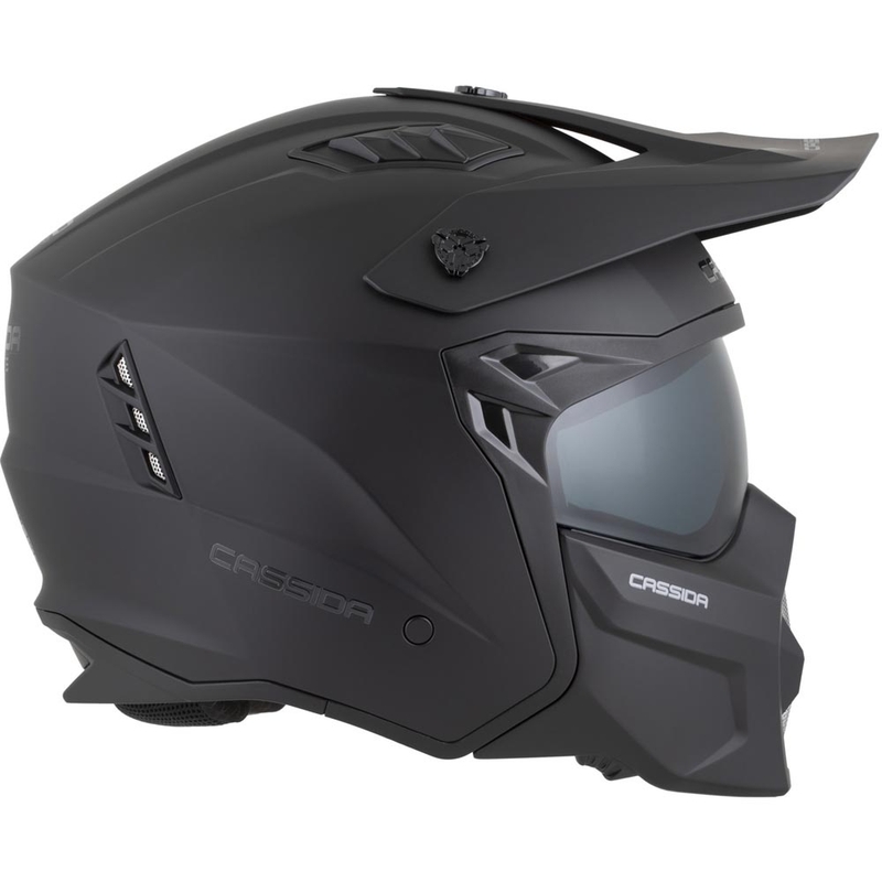 Modulaarinen moottoripyöräkypärä Cassida Cross Country Dual mattamusta
