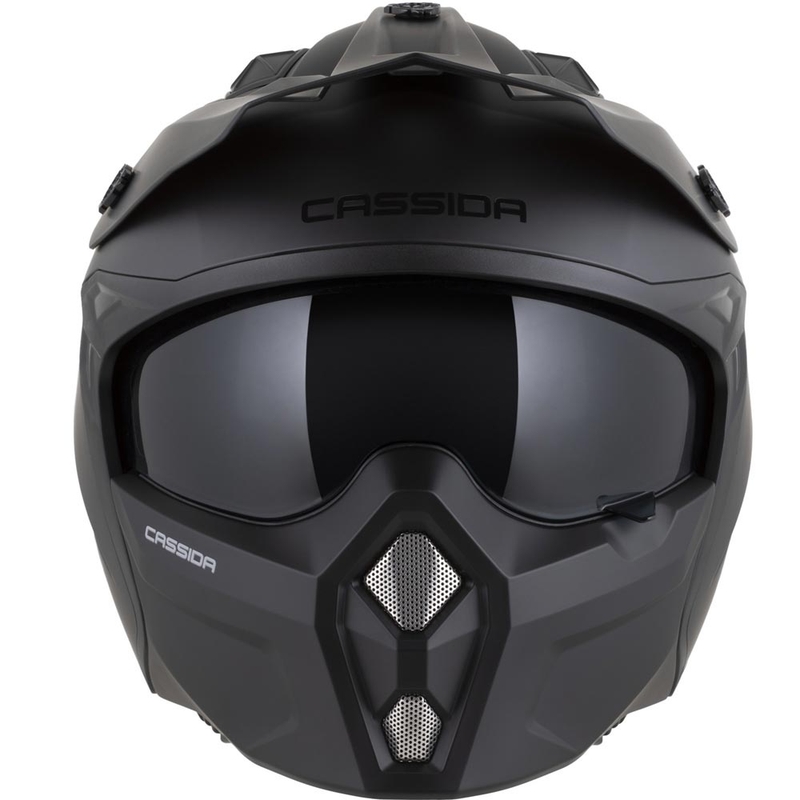 Modulaarinen moottoripyöräkypärä Cassida Cross Country Dual mattamusta