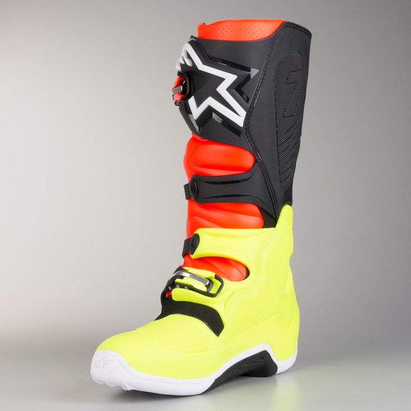 Boty na motorku Alpinestars Tech 7 červeno-fluo žluté
