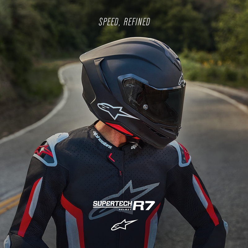 Alpinestars S-R7 Solid -moottoripyöräkypärä, mattamusta