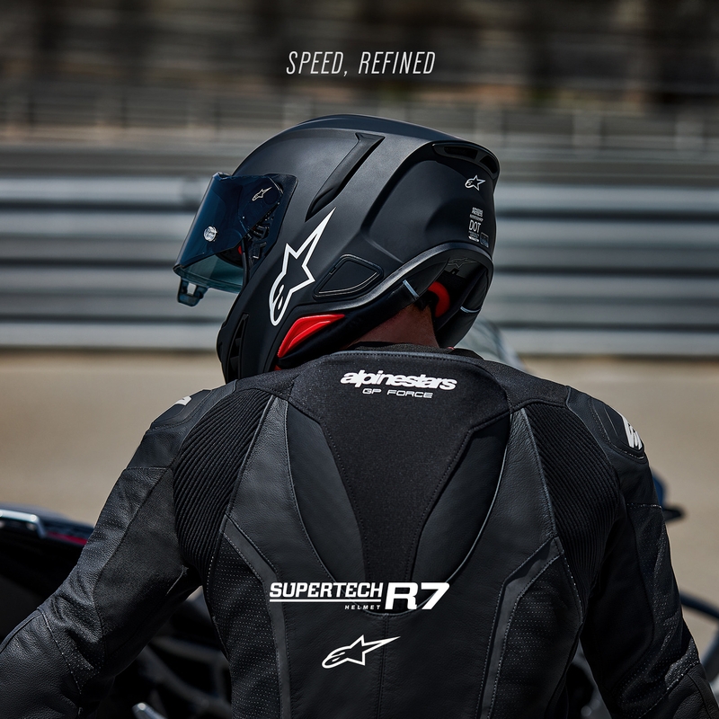 Alpinestars S-R7 Solid -moottoripyöräkypärä, mattamusta