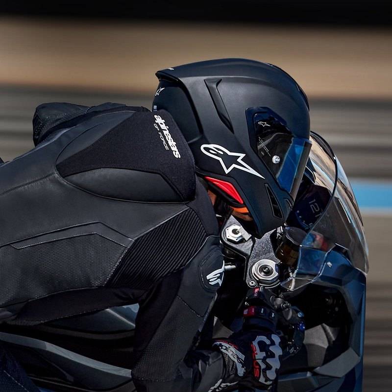 Alpinestars S-R7 Solid -moottoripyöräkypärä, mattamusta