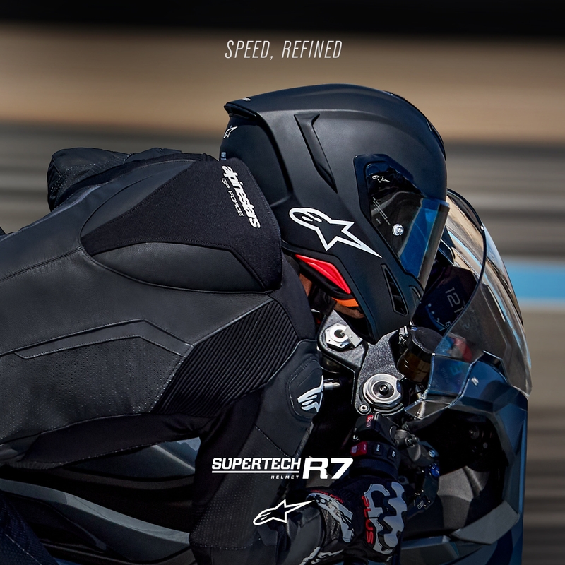Alpinestars S-R7 Solid -moottoripyöräkypärä, mattamusta