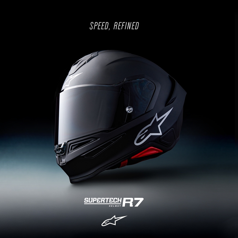 Alpinestars S-R7 Solid -moottoripyöräkypärä, mattamusta