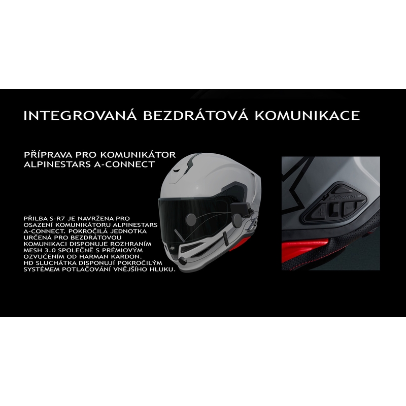 Alpinestars S-R7 Solid -moottoripyöräkypärä, mattamusta