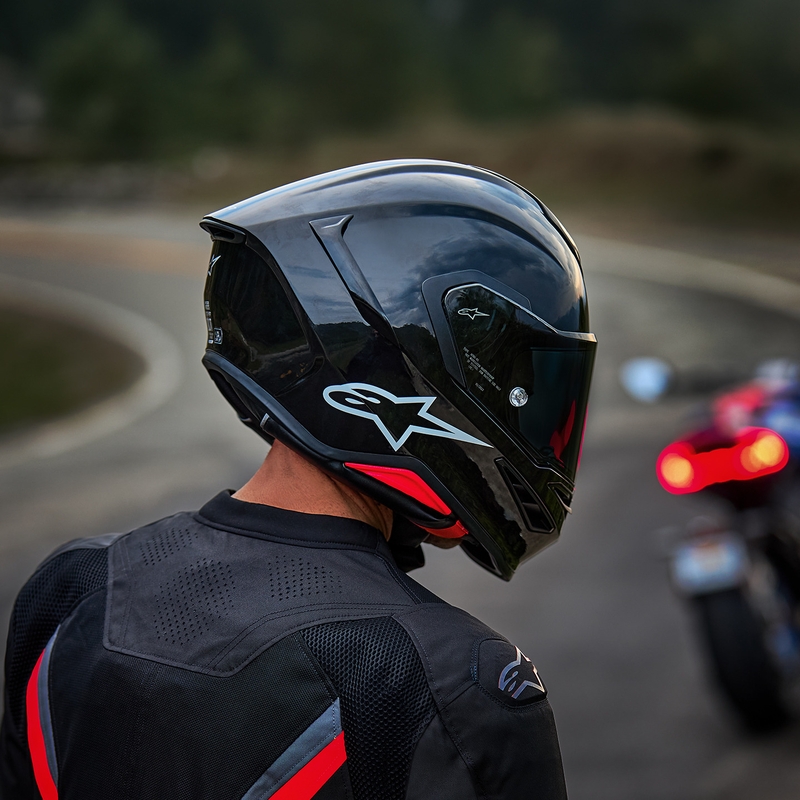 Alpinestars S-R7 Solid -moottoripyöräkypärä, musta