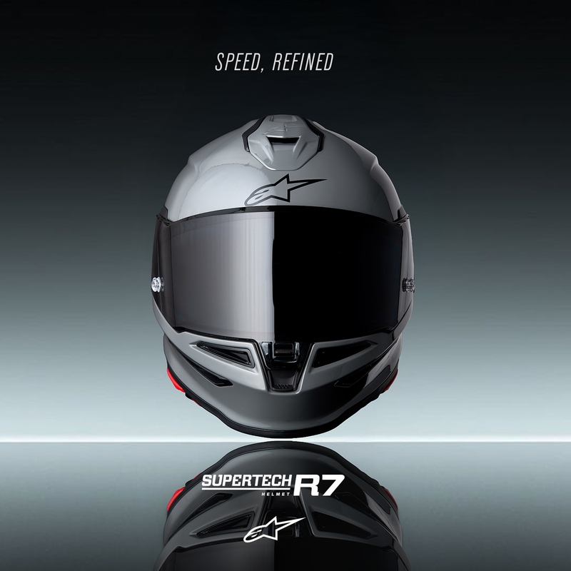Alpinestars S-R7 Solid -moottoripyöräkypärä, harmaa