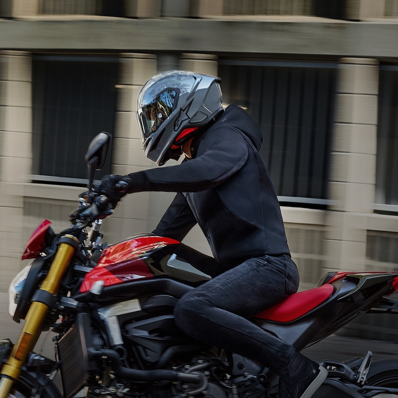 Alpinestars S-R7 Solid -moottoripyöräkypärä, harmaa