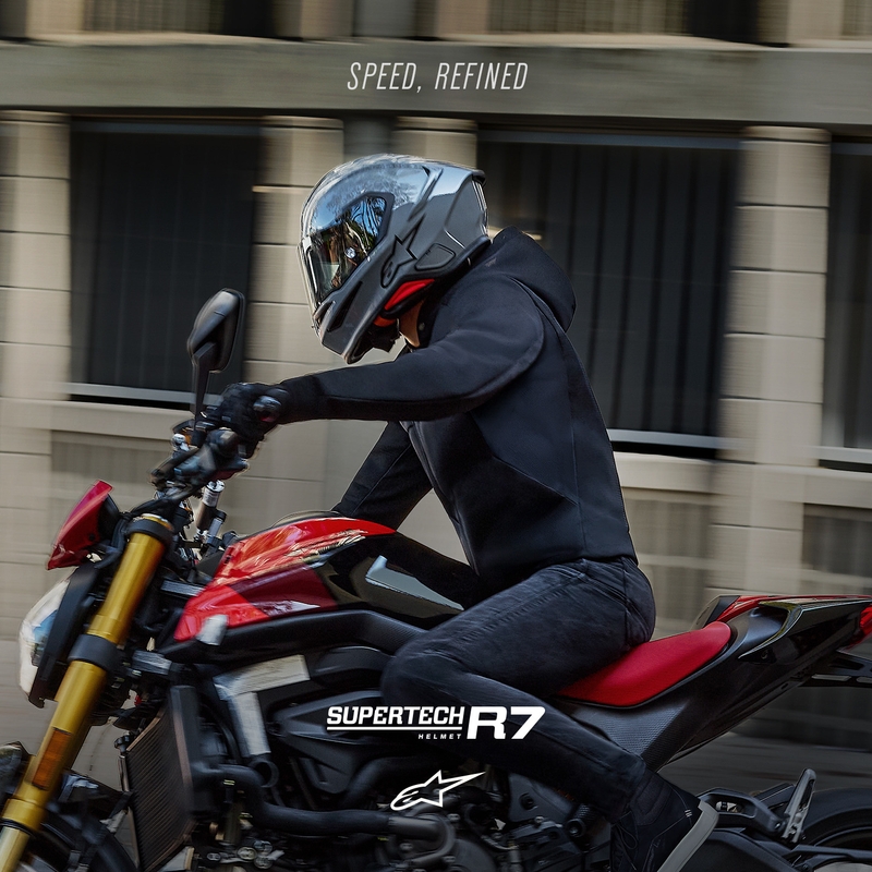 Alpinestars S-R7 Solid -moottoripyöräkypärä, harmaa