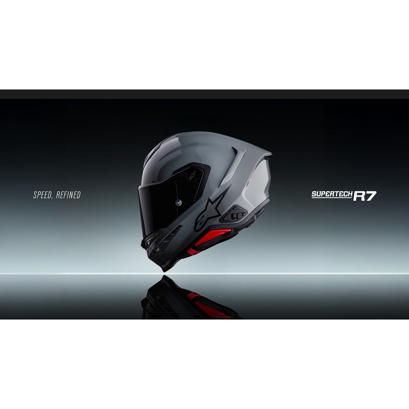 Alpinestars S-R7 Solid -moottoripyöräkypärä, harmaa