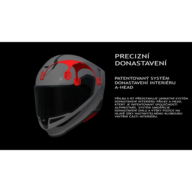 Alpinestars S-R7 Solid -moottoripyöräkypärä, harmaa