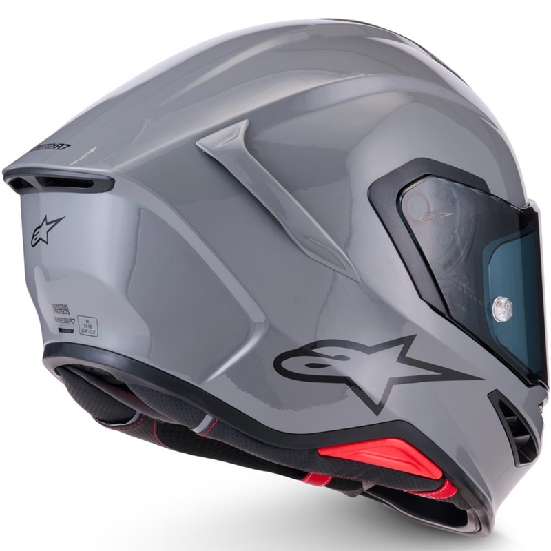 Alpinestars S-R7 Solid -moottoripyöräkypärä, harmaa