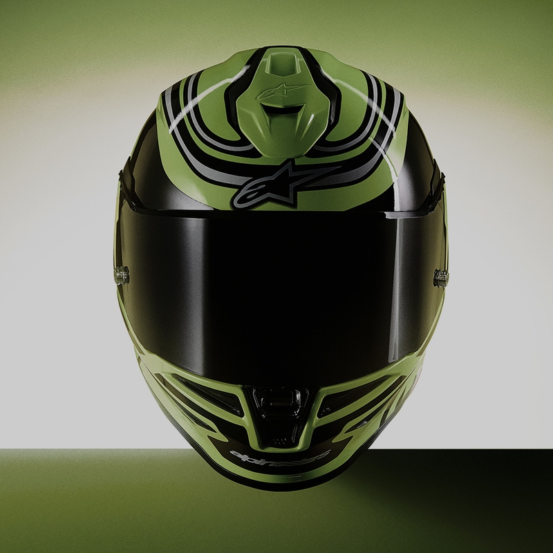 Alpinestars S-R7 Zeal täysikokoinen moottoripyöräkypärä, fluo keltainen-musta-valkoinen