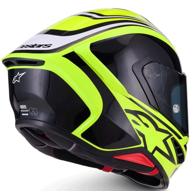 Alpinestars S-R7 Zeal täysikokoinen moottoripyöräkypärä, fluo keltainen-musta-valkoinen