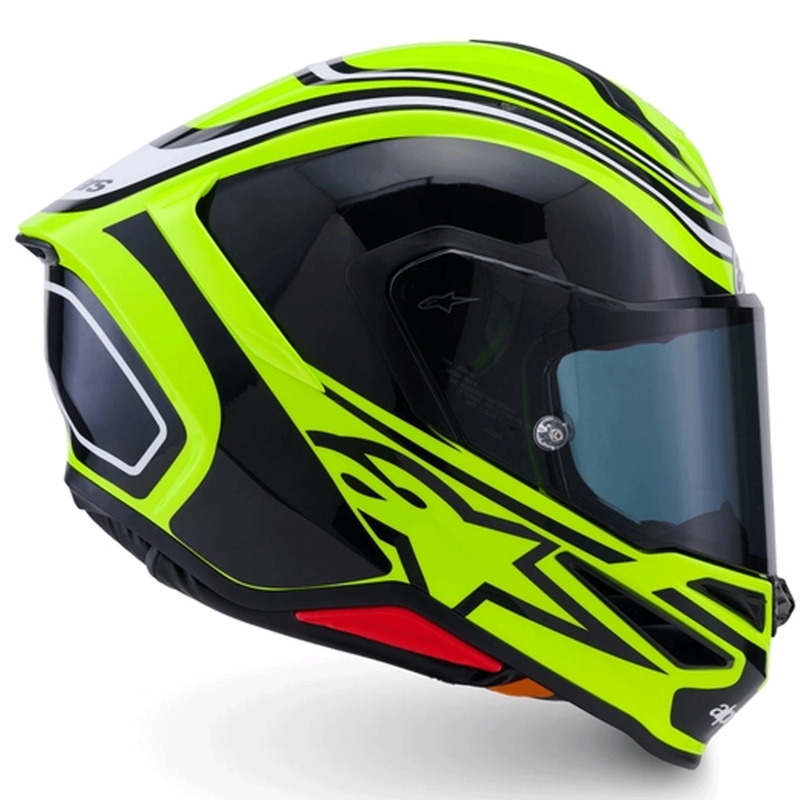 Alpinestars S-R7 Zeal täysikokoinen moottoripyöräkypärä, fluo keltainen-musta-valkoinen