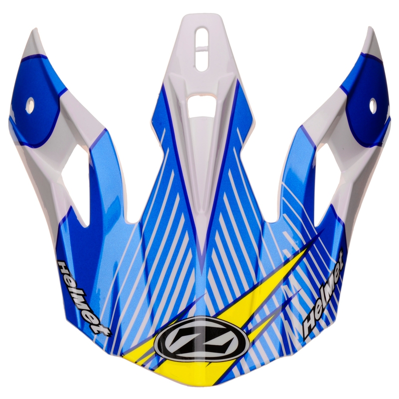 Kšilt pro přilby ZED X1.9 a X1.9D bílo-modro-žluto-černý