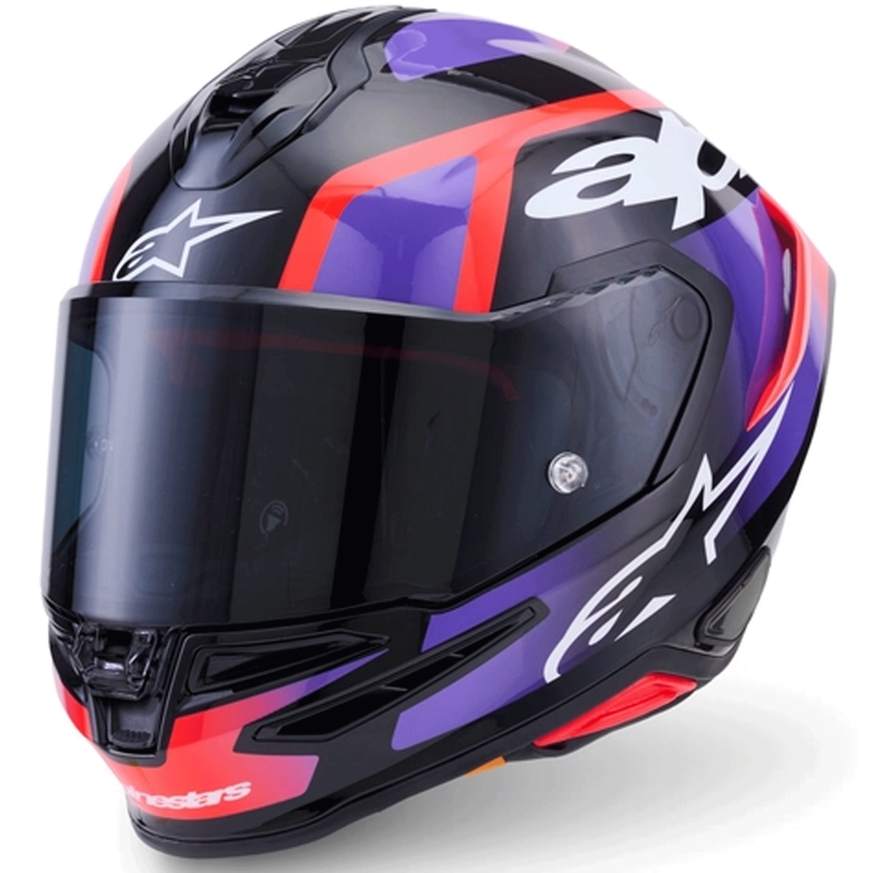 Alpinestars S-R7 Lumen -umpikypärä musta-violetti-fluo punainen-valkoinen