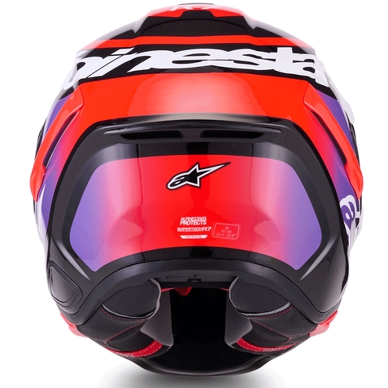 Alpinestars S-R7 Lumen -umpikypärä musta-violetti-fluo punainen-valkoinen