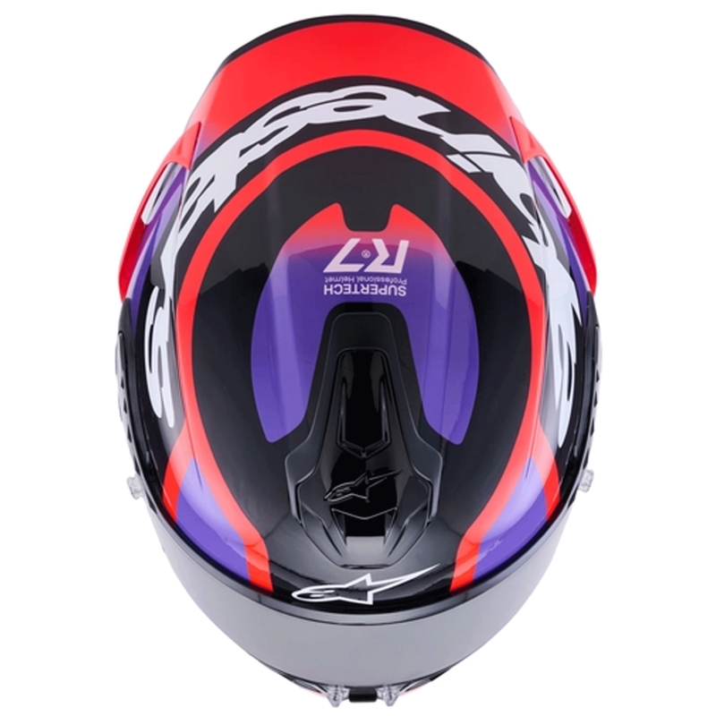 Alpinestars S-R7 Lumen -umpikypärä musta-violetti-fluo punainen-valkoinen