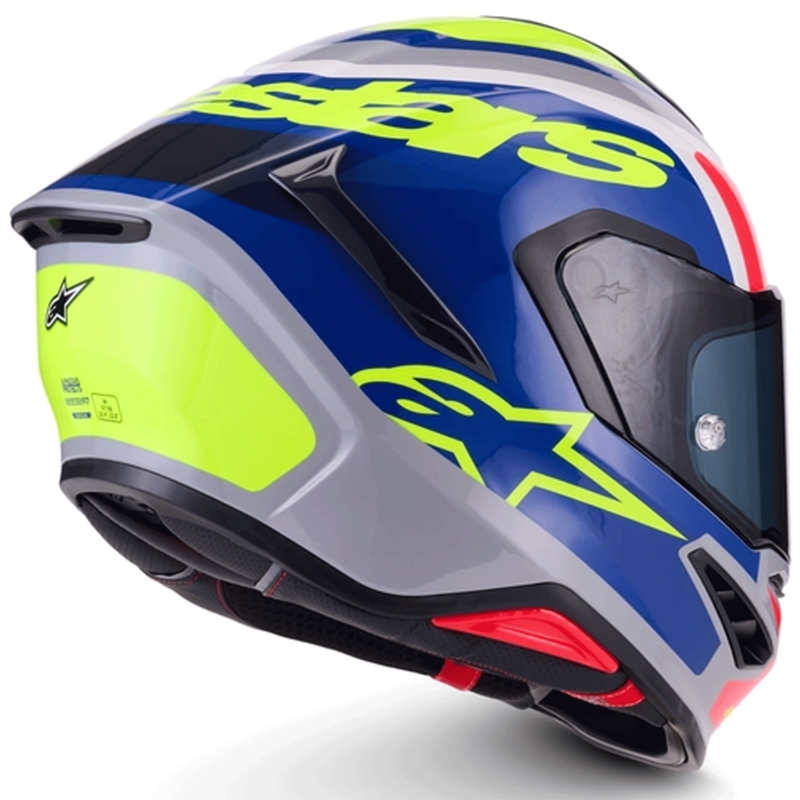 Alpinestars S-R7 Lumen -moottoripyöräkypärä, hopea-musta-pinkki-fluo-keltainen