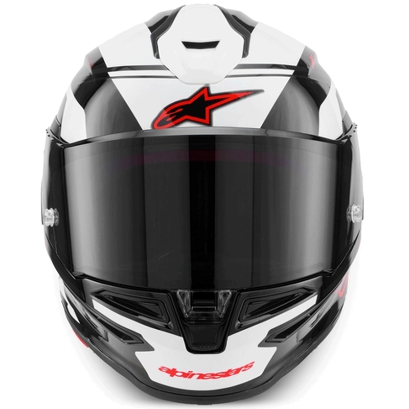Alpinestars S-R7 A-Core -moottoripyöräkypärä, musta-valko-punainen